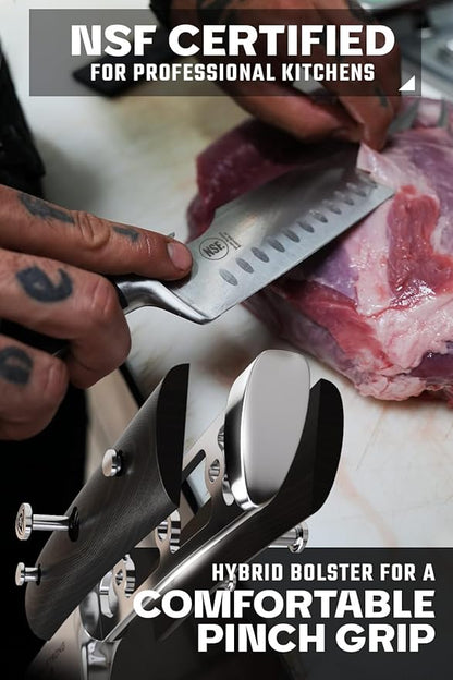 Dalstrong BBQ Pitmaster Meat Knife - 8 inch - Gladiator Series Elite - Forged High Carbon German Steel - Forked Tip & Bottle Opener - G10 Handle - Slicing Kitchen Knife - NSF Certified