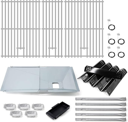 Replacement Parts for Nexgrill 720-0882A Evolution Infrared Plus 5-Burner Grill, Grease Tray, Heat Plates, Burner Tubes and Igniter, Grill Grates for Nexgrill 5 Burner 720-0882A Gas Grill