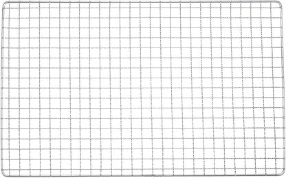 HARFINGTON Square BBQ Grill Net 15.4"x9.4" Stainless Steel Cross Wire Barbecue Mesh Mat for Baking Smoking Charcoal Grilling Roasting