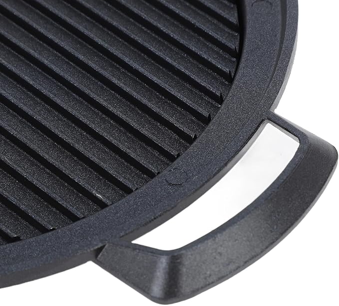 Fdit Japanese Mini Hibachi Grill, Aluminum Alloy, Family Must Have for Camping and Picnics, Multi Functional Use with Barbecue Meat, Charcoal Grilling (Large Circle)