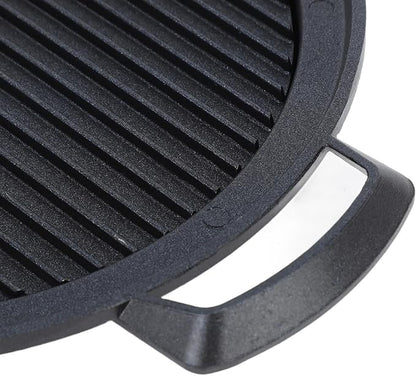 Fdit Japanese Mini Hibachi Grill, Aluminum Alloy, Family Must Have for Camping and Picnics, Multi Functional Use with Barbecue Meat, Charcoal Grilling (Large Circle)