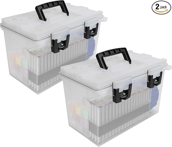Sheffield XL Ammo Box Made in USA, Stackable Lockable Ammo Storage Box | 2 Pack Lockable Storage Box, Water and Dust Resistant Dry Box, Secures Hunting Gear, Gun Accessories, Supplies, and Bullets