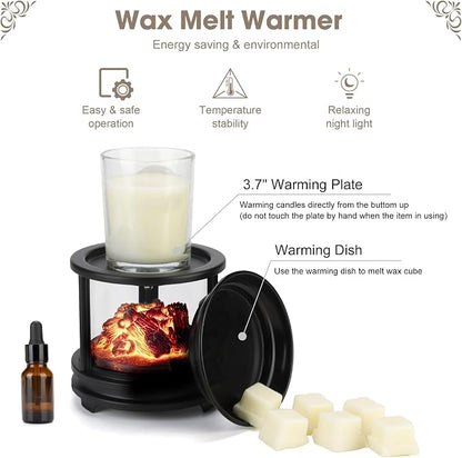 MOAFINA Wax Melt Warmer with Timer,Campfire Wax Warmer,4-in-1 Oil Burner Electric Candle Wax Warmer,Wax Warmer for Scented Wax Melts,Wax Melter Fragrance Warmer for Home Office Bedroom Gifts & Decor | 4-in-1 Electric Wax Melter & Oil Burner,Candle Wax ...