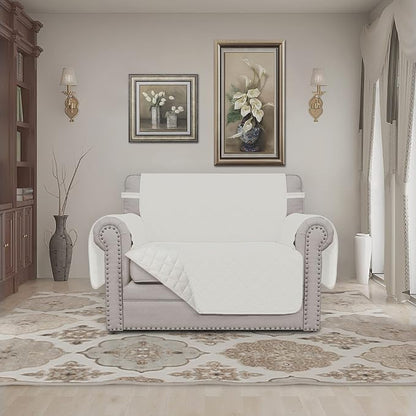 Easy-Going Oversized Chair Sofa Slipcover Reversible Sofa Cover Water Resistant Couch Cover Furniture Protector Cover with Elastic Straps for Pets Dog (Oversized Chair, Ivory/Ivory) | Machine Washable Slipcover For Dogs, Water Resistant Furniture Mat F...