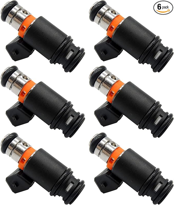 HiSport IWP022 6PCS Fuel Injectors 5 Holes Compatible with Volkswagen EuroVan 1997 1999 2000 V6 2.8L Compatible with Volkswagen Golf Jetta 1999-2001 V6 2.8L 021906031D