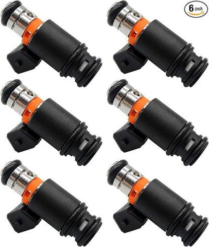 HiSport IWP022 6PCS Fuel Injectors 5 Holes Compatible with Volkswagen EuroVan 1997 1999 2000 V6 2.8L Compatible with Volkswagen Golf Jetta 1999-2001 V6 2.8L 021906031D