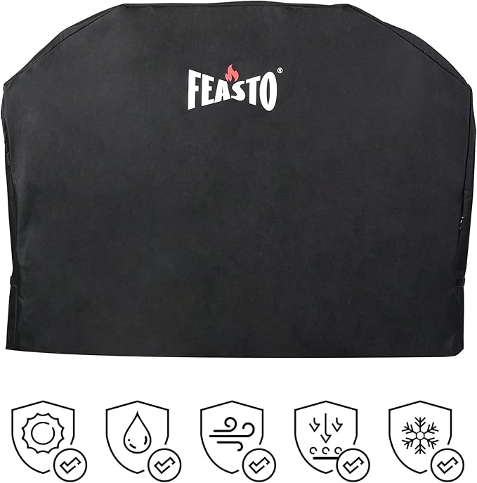 Feasto BBQ Grill Cover, 55 Inch Heavy Duty Waterproof Gas Grill Cover with Adjustable Velcro Strap, Anti-UV, Fade Resistant, Fits for Weber, Char Broil, Nexgrill, Royal Gourmet (55"L x 23"W x 42"H)