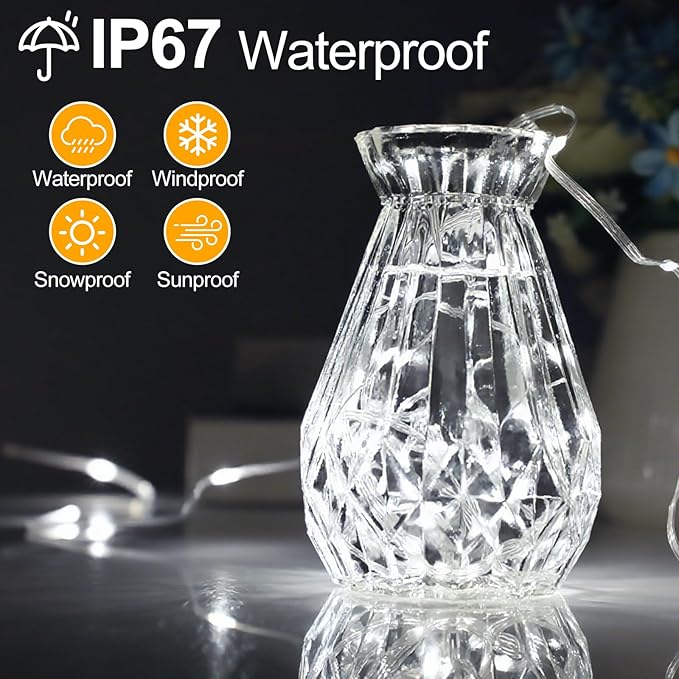 OGORI 262FT 1000LED Fairy Lights Outdoor, Cool White Fairy String Lights 8 Modes Remote & Timer, IP67 Waterproof Fairy Tree Lights for Bedroom, Wedding, DIY, Centerpiece, Christmas Decorations