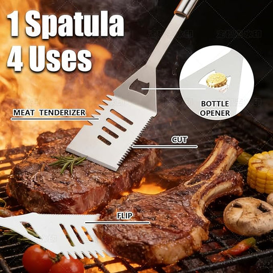 16PCS BBQ Grill Accessories Set,Grilling Tools Gift Set for Men Birthday Father's Day, Portable Multifunction Grilling Utensils Tools Kit with Storage Bag for Outdoor Grill Camping BBQ Party