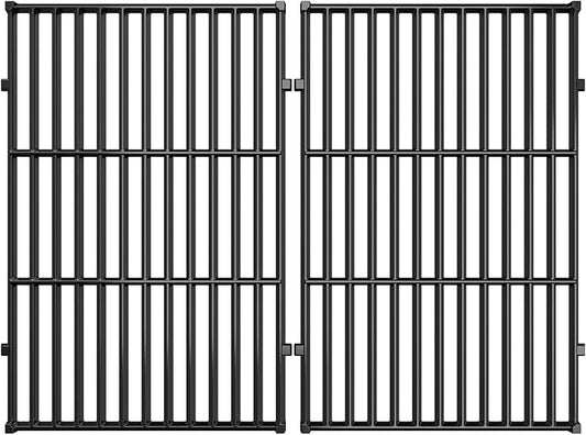 QuliMetal Porcelain‑Enameled Cast‑Iron Grill Grates for Weber Genesis 300 Series, Grill Parts for Weber Genesis E310 S310 E320 S320 E330 S330 EP310 EP320 EP330 Grills, 19.5" Grates Replace 7524 7528