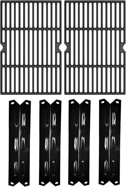 Grill Replacement Parts Kit for Kenmore 4 Burner 146.46365610 146.23678310 146.46372610 146.34611410 146.34611411 146.10017510 146.23679310 146.46366610 Cast Iron Cooking Grates and Heat Plates