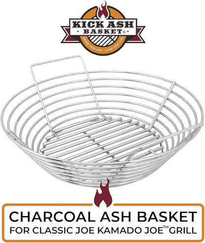 Kick Ash Basket Stainless Steel Charcoal Ash Basket for Kamado Joe Classic - Classic Kamado Grill Charcoal Basket Accessory - Designed in Wisconsin