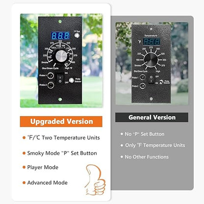 Upgraded Digital Thermostat Controller Kit Replacement for Traeger Wood Pellet Grills, with Temperature Probe Sensor
