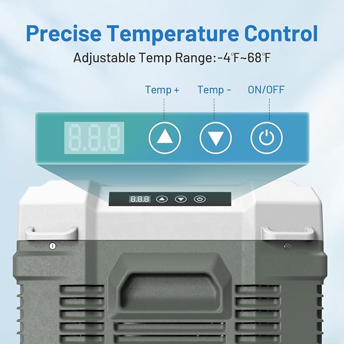 Alpicool 12 Volt Refrigerator 12V Car Fridge 16 Quart Portable Refrigerator for Car 12/24V DC 110~240 Volt AC for Truck RV Camper SUV Portable Freezer Electric Cooler for Camping (-4℉-68℉)