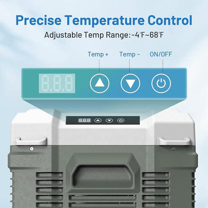 Alpicool 12 Volt Refrigerator 12V Car Fridge 16 Quart Portable Refrigerator for Car 12/24V DC 110~240 Volt AC for Truck RV Camper SUV Portable Freezer Electric Cooler for Camping (-4℉-68℉)