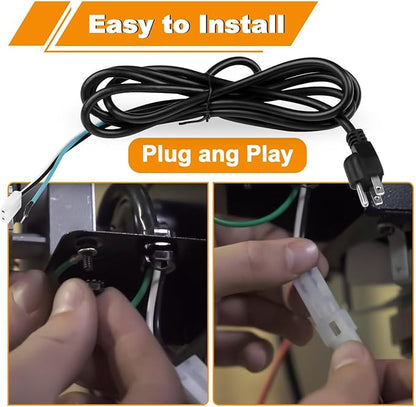 8 Feet Power Cord Replacement Parts Compatible with Pit Boss, Traeger Wood Pellet Smoker Grills