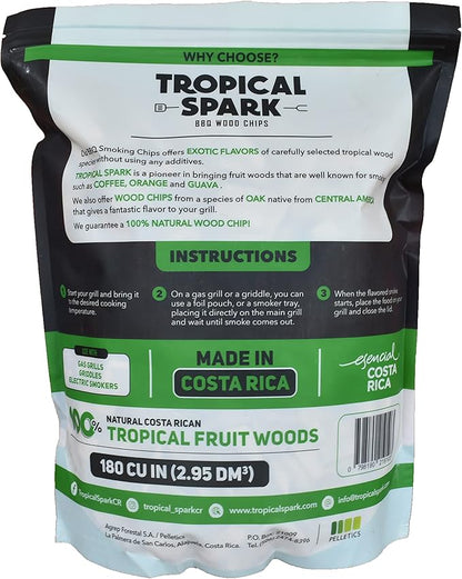 Wood Chips | Perfect for BBQ, Smoking, Grilling, Bake, Roast, Braise | Premium 100% All-Natural | Coffee | 180 cu in Bag