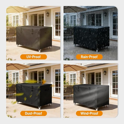 TOHONFOO Outdoor Prep Table Cover Waterproof for Grill Cart,36x24x35in | 420D UPF50+ Heavy duty waterproof patio Steel grill cart table cover compatible with outdoor keter unity small portable table