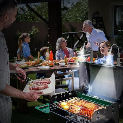 Rechargeable Ultra-Bright Barbecue Grill Light with Super Bright LED Lights,360° Flexible Gooseneck Adjustable Pit Boss Smoker BBQ Accessories, Grilling Gifts for Men Dad- 2 Pack