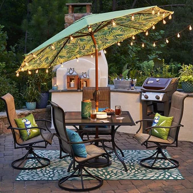 SUNSGNE 25FT Outdoor Edison Bulb String Lights with 27 Clear Edison Bulbs, ST35 Vintage String Lights for Patio, Garden, Backyard, Porch, Bistro Party Decoration, E12 Socket Base (Brown Wire)