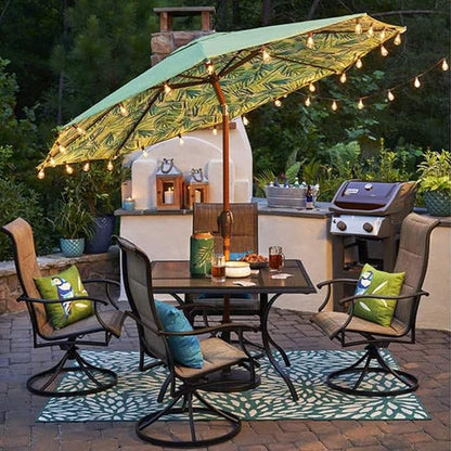SUNSGNE 25Ft Outdoor String Lights with 27 Edison Bulbs (2 Spare), Waterproof Connectable ST35 String Light for Backyard Porch Balcony Party Decoration, E12 Socket Base, Black Wire