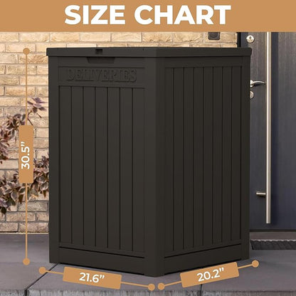 55 Gallon Package Delivery Box for Outside,Weather Resistant UV Protection Resin Outdoor Storage Parcel Box for Porches, Front Door,Balconies,Garages
