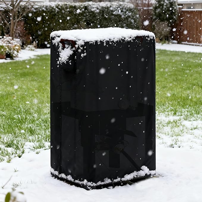 Outdoor Fryers Cover for King Kooker Propane Outdoor Fry Boil, Waterproof Deep Fryer Cover for Outdoor Cooking - 13.4" D x 13.4" W x 27.5" H