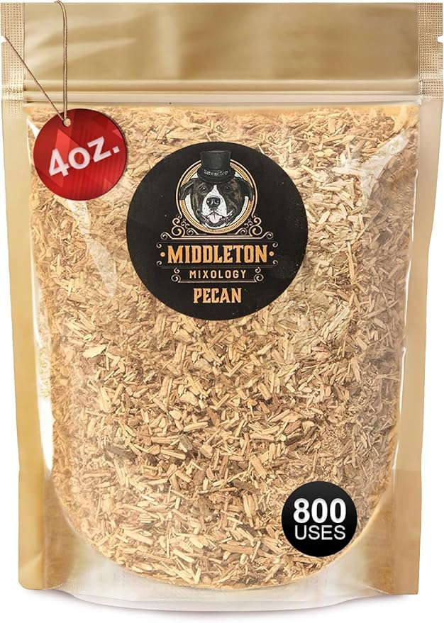 SmokeTop® 4oz Bag - Cocktail Smoker Chips for Old Fashioned Cocktails, Whiskey, & Bourbon - by Middleton Mixology Made in The USA (800 uses) (Pecan)