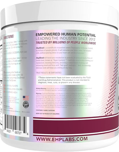 EHP Labs OxyShred Pre Workout Powder & Shredding Supplement - Preworkout Powder with L Glutamine & Acetyl L Carnitine, Energy Boost Drink - Passionfruit, 60 Servings