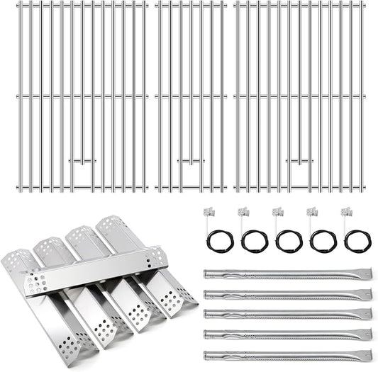 Replacement Parts for Nexgrill 720-0882A Evolution Infrared Plus 5-Burner Grill, Stainless Steel Heat Plates, Burner Tubes and Igniter, Grill Grates for Nexgrill 5 Burner 720-0882A Gas Grill