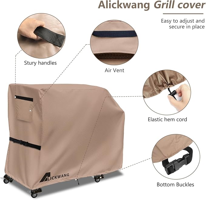 Griddle Cover for Blackstone E-Series 2-Burner 22" Electric Tabletop Griddle with Prep Cart,600D Waterproof Fade-Resistant Protective Cover for Blackstone 22 Inch Tabletop Electric Griddles,Khaki