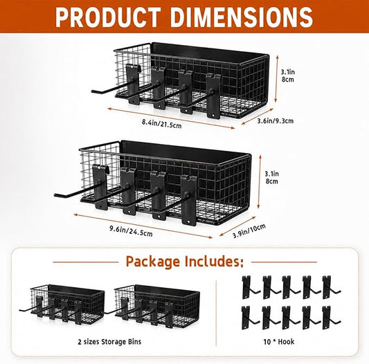 2 Pack Magnetic Storage Bin for Traeger Grills, Pellet Smoker Accessories, Suit for Traeger Ironwood 885, Pro Series 34, Pro Series 22, Pro D2 575, Pro 780, Pit Boss, Z-Grills
