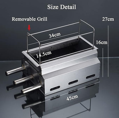 Small Portable Charcoal Grill Smokeless BBQ Grill Tabletop Portability Grill for Outdoor Cooking Barbecue Camping BBQ Indoor household for Small Patio Backyard