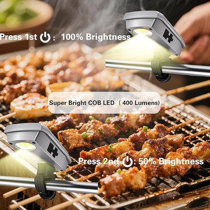 Rechargeable Barbecue Grill Lights for Outdoor Grill, Automatic On/Off BBQ Light for Blackstone Weber Griddle Accessories, Led BBQ Lights Gift for Men