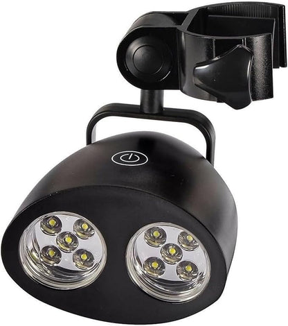 LED BBQ Grill Light with Adjustable C Clamp Mount, 360 Degree Rotation 10 LED Bright Handle Lights for Outdoor Cooking Gifts for Men Dad Husband