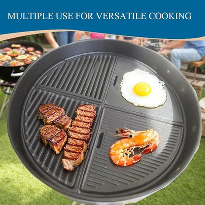 CH83G Cast Iron Grate Fit 22.5" charcoal kettle grills like Weber Gold and Silver and the Superdome from Grilldome, SnS Grills, Recteq, Outdoorchef, Masterbuilt, and Napoleon