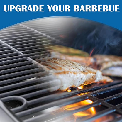 SafBbcue Grill Parts Kit for Nexgrill 720-0925P 720-0925 Replacement Parts 4 Burner, Grill Grates for Nexgrill 4 Burner 720-0925 Cast Iron, Porcelain Steel Grill Heat Plates for Nexgrill 720-0925P