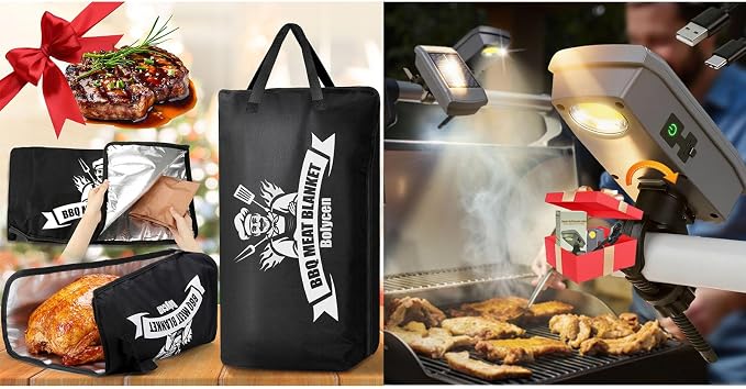21in Upgrade Black BBQ Blanket + 1 BBQ Light