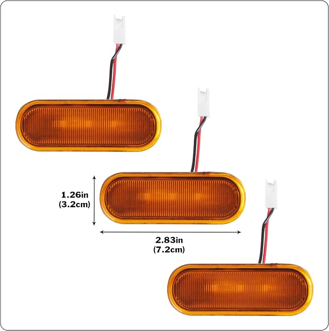 Front LED Grill Lights Compatible with Ford Bronco Accessories 2021 2022 2023 2024 2/4 Doors, Amber