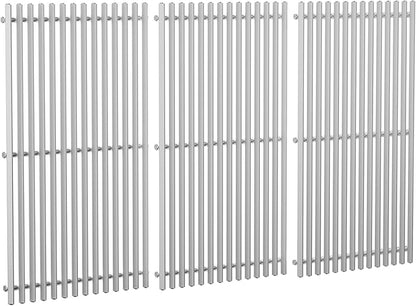 QuliMetal 9.5MM Grill Grates for Weber Genesis II E-410/E-415/E-435, Grill Parts for Genesis II/LX E-440 Series Gas Grills, 304 Stainless Steel Grill Grates Parts for Weber GS4 66089 66097
