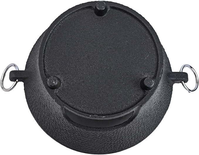 Cast Iron Charcoal Stove With Thickened Base For Even Heat, Portable Korean Cooktop And Japanese BBQ Grill For Outdoor Camping Or Picnic Cooking(19.5cm)