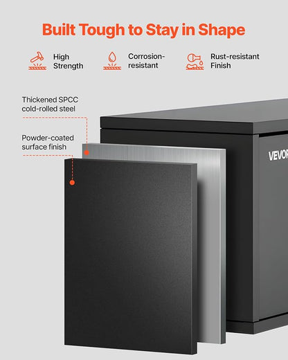 VEVOR Metal Wall Cabinet, 30.31W x 12.01D x 14.02H Inch, Floating Garage Tool Cabinet with Up-Flip Door, 120 lbs Load per Shelf, Fit for Garage, Basement, Kitchen, Warehouse, Assembly Required