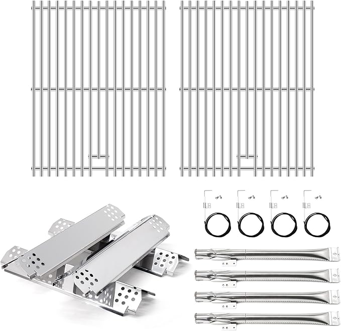 Grill Replacement Parts for Nexgrill 720-0830H, Nexgrill 720-0783E 720-0783EH, Grill Heat Plates, Burner Tubes and Igniter, Grill Grates for Home Depot Nexgrill 4 Burner 720-0830H
