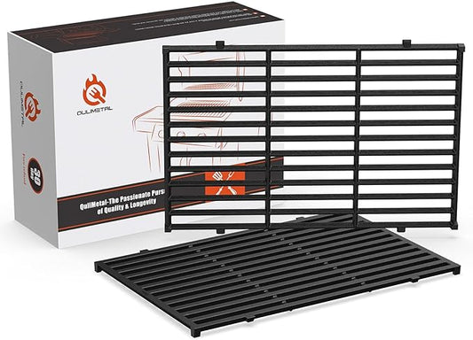 QuliMetal 17.5" Grill Grates for Weber Spirit 300/400 and Spirit II 300 Series,Spirit E/S-310 E/S-320 E/S-330,Spirit 700,Genesis Silver/Gold B & C,Genesis 1000-3500,Cast Iron Part for Weber 7638 7639