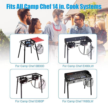 14 x 16 Deluxe Outdoor BBQ Grill Box, Replacement for All Camp Chef 14" Cook Systems Parts, Perfect for Single Burner Accessories, Compatible with Camp Chef BB30L Original Part Number