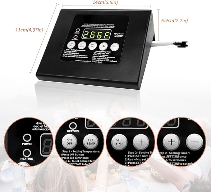990050048 Digital Control Panel Replacement Parts, Compatible with Masterbuilt MB ESQ30B, ESQ30S, 20070106, 20070206, 20072010, 20070910 and More Electric Smoker Grill Models Controller