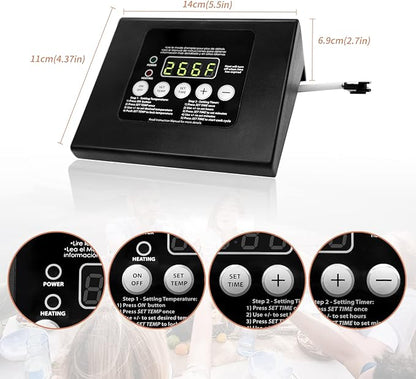 990050048 Digital Control Panel Replacement Parts, Compatible with Masterbuilt MB ESQ30B, ESQ30S, 20070106, 20070206, 20072010, 20070910 and More Electric Smoker Grill Models Controller