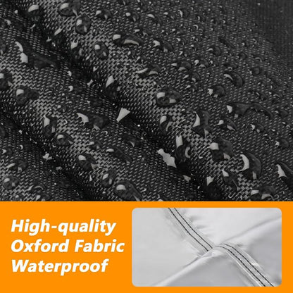 55 In Outdoor Storage Deck Box Cover for Rubber Maid Storage Shed 4.5Ft | 55.5x29x35,Waterproof Dustproof Heavy Duty Oxford Fabric,Small Horizontal Resin Rubber Tool Box Storage Cover with Zipper