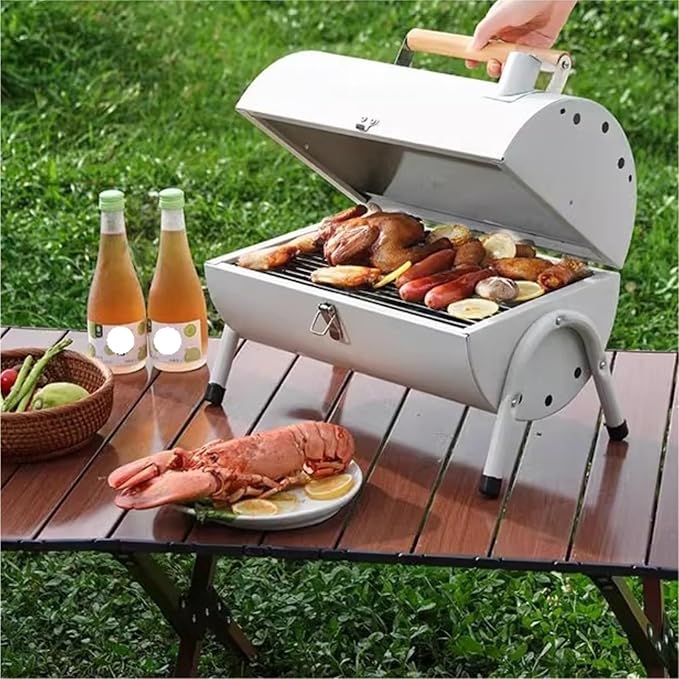 Portable Charcoal Grills Camping Barbecue Stove Chimney Stove Outdoor Picnic Barbecue Household Folding Barbecue Stove Portable Carbon Grill for Outdoor Backyard Picnic Home ( Color : B , Size : 36*25