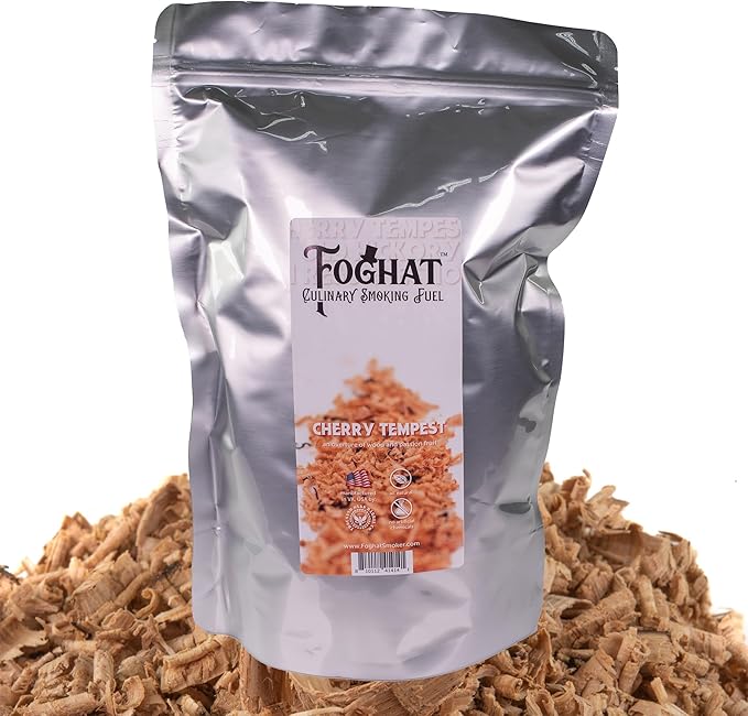 Foghat Cocktail Smoker Wood Chips - 100oz Cherry Tempest Shavings for Smoker, Whiskey & Drink Infuser Kit - All Natural, Culinary Wood Smoking Chips for Cocktail Smoke Gun & Drink Smokers - Bulk Pack